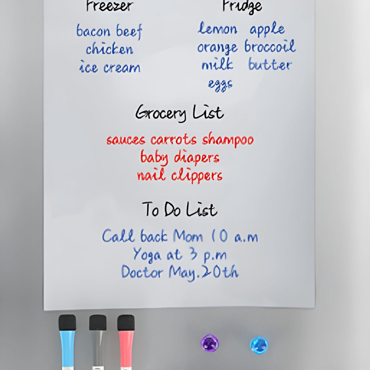 Magnetic Dry-Erase Board Sheet, 12 by 8 Inches for Fridge or Cabinet - Image 6