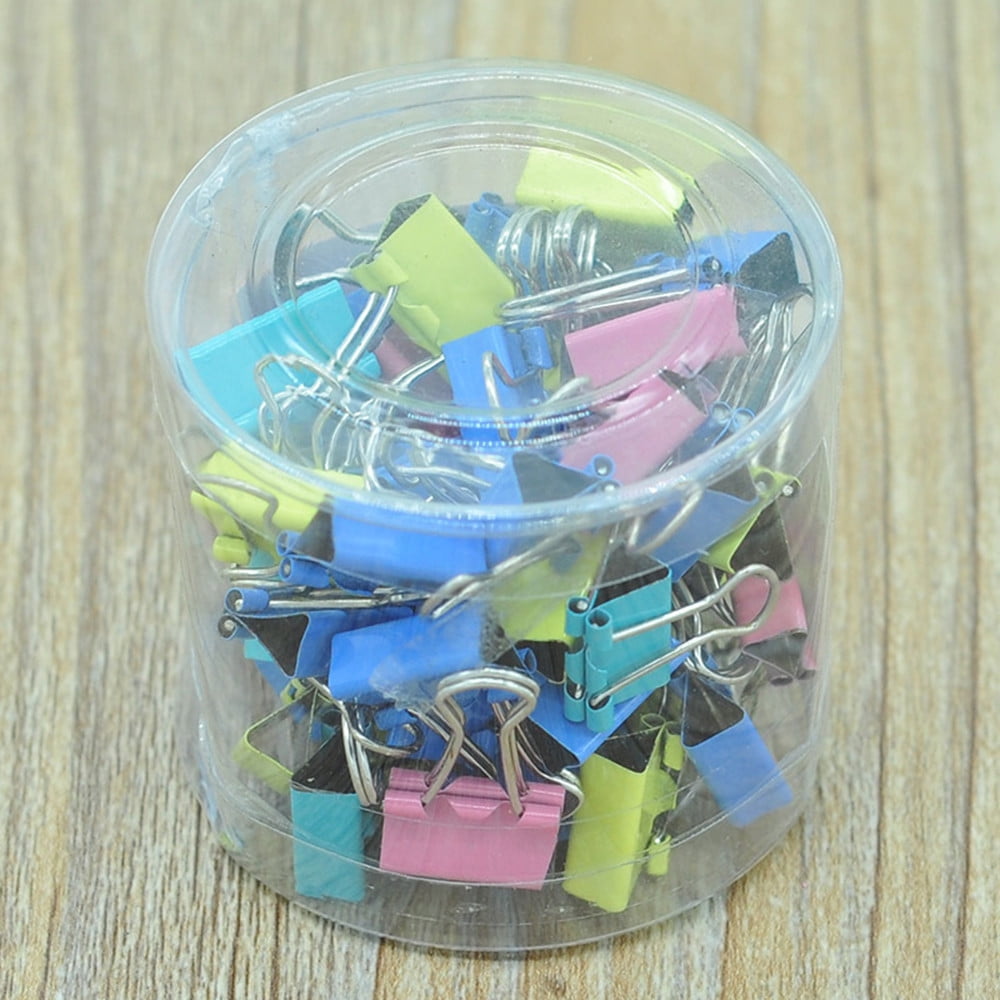 Coloured Binder Clips, 60-Piece Set of 0.6-Inch Steel Clamps - Image 4