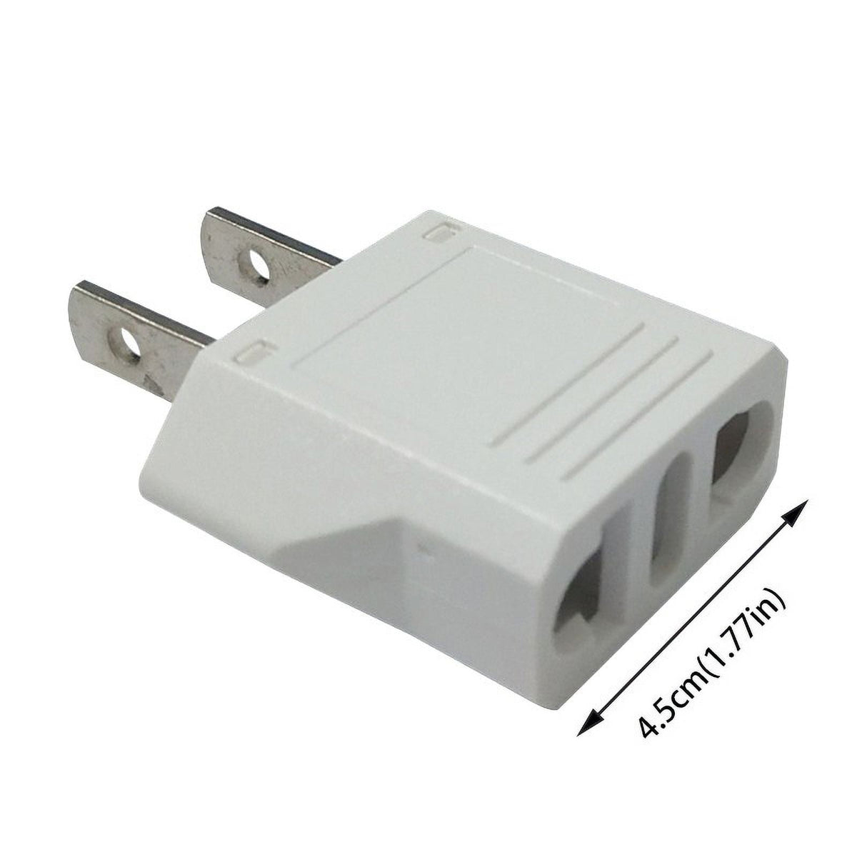 European to US Plug Adapters, Four-Pack of Two-Pin Converters - Image 3
