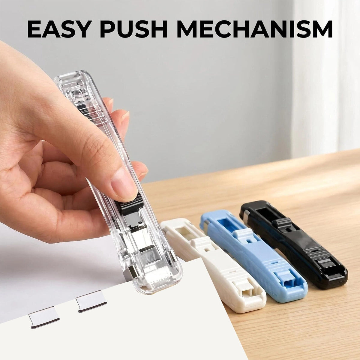 Handheld Clip Dispenser with 50 Reusable Paper Clamps, 4.6 Inches - Image 4