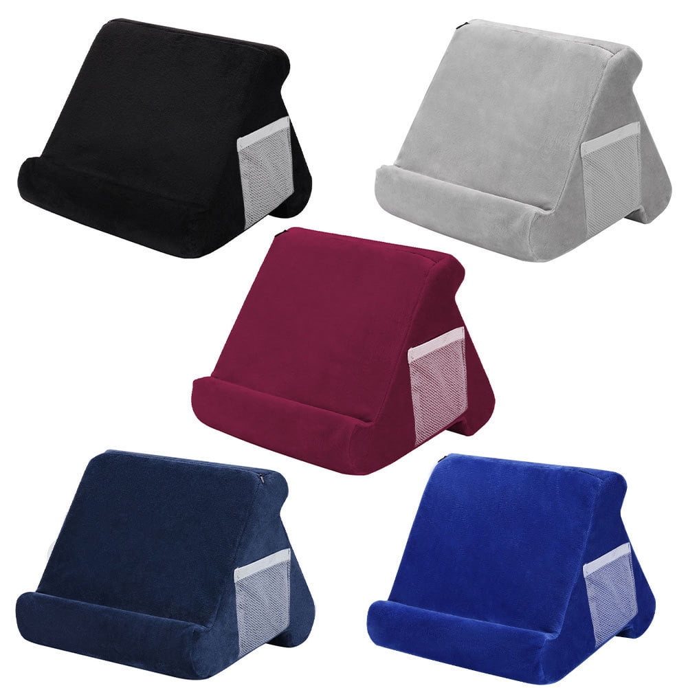 Cushioned Tablet Lap Stand with Side Pocket, Linen Cover and Foam Core