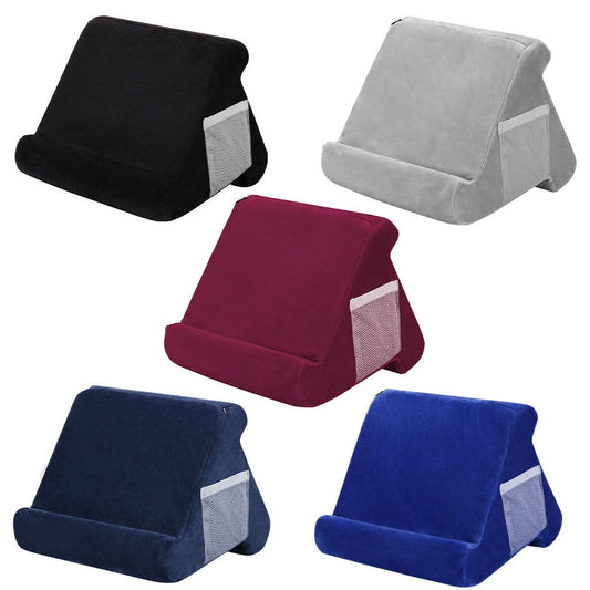 Cushioned Tablet Lap Stand with Side Pocket, Linen Cover and Foam Core