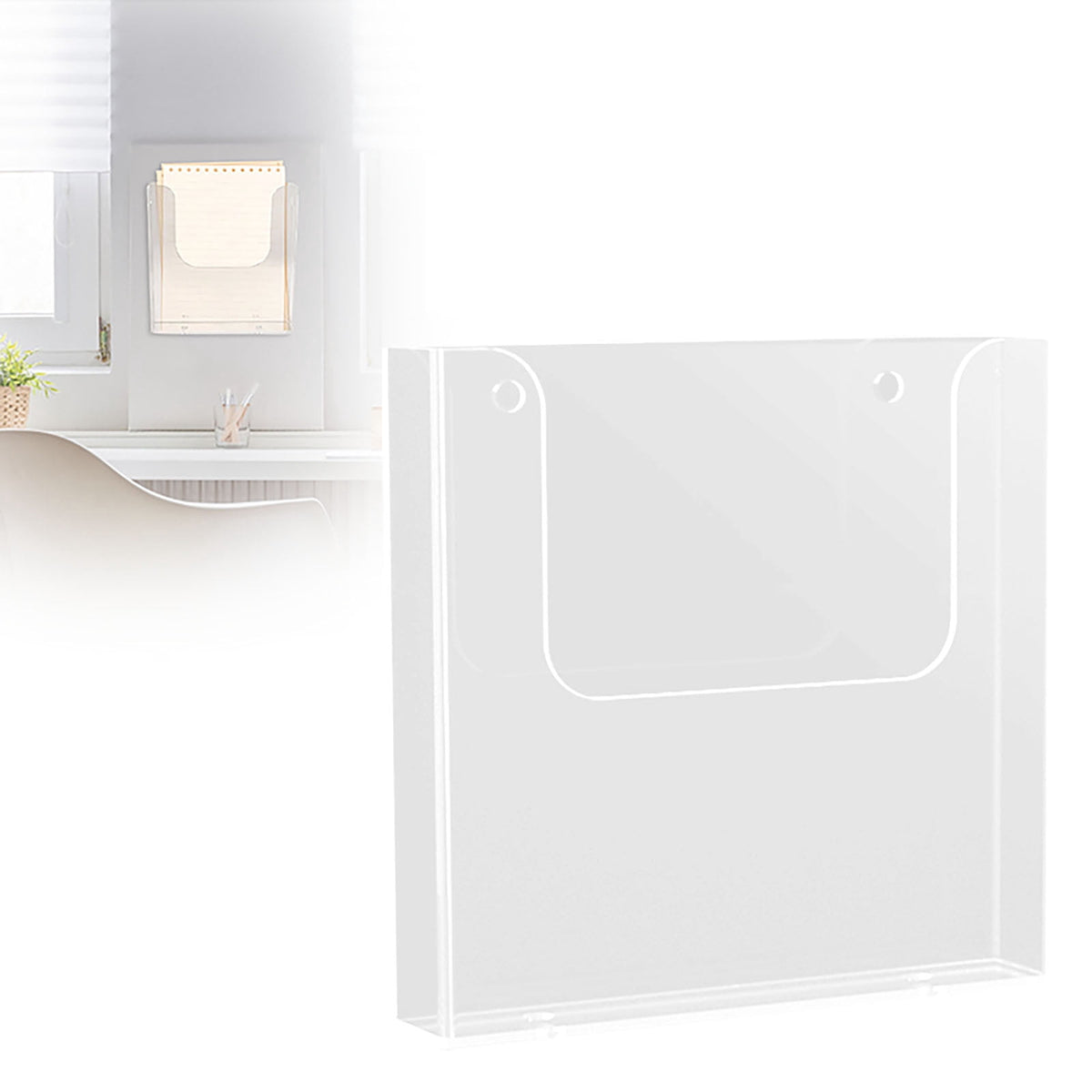 Wall-Mounted Acrylic File Pocket, A5 Size with Self-Adhesive Fixing - Image 2