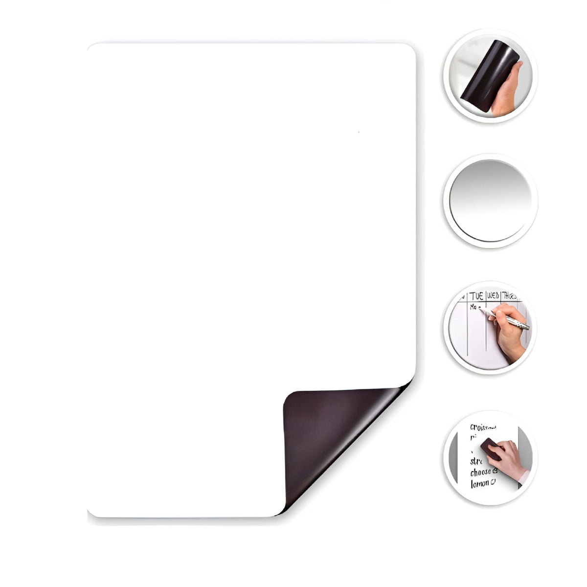 Magnetic Dry-Erase Board Sheet, 12 by 8 Inches for Fridge or Cabinet - Image 3