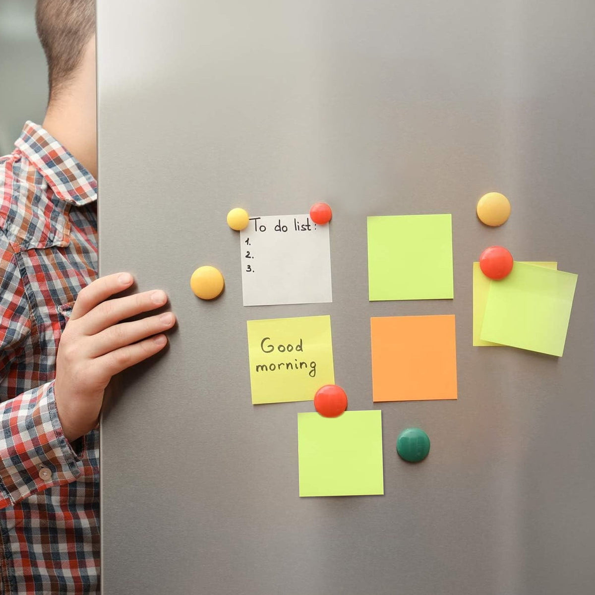 Sticky Note Pads, Five Colours of 3 by 3 Inch Sheets, 50 per Pad - Image 4