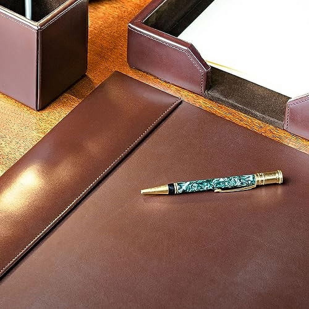 Bonded Leather Desk Pad with Side Rails, 30 by 18 Inches - Image 5