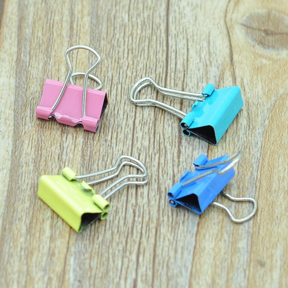 Coloured Binder Clips, 60-Piece Set of 0.6-Inch Steel Clamps - Image 3
