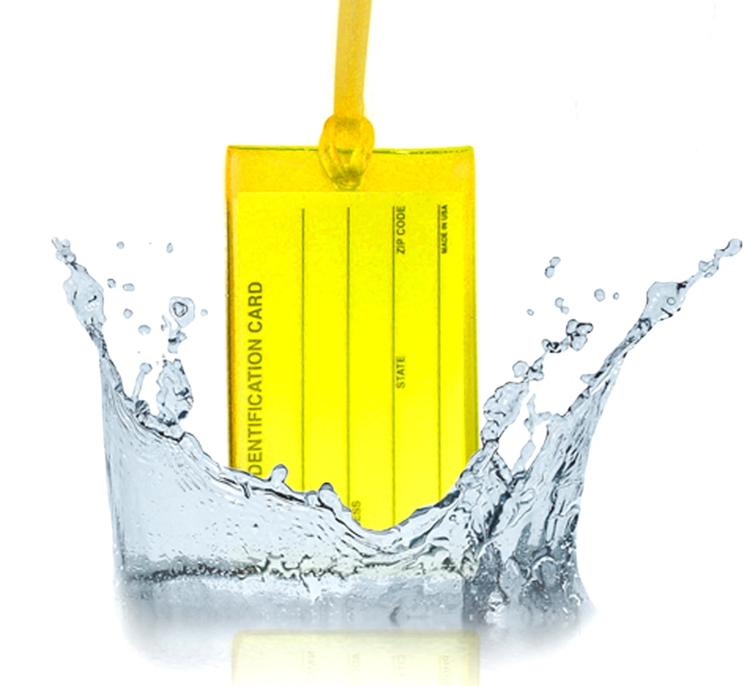 High-Visibility Luggage Tags, Four Neon Cards at 4 by 2.25 Inches - Image 6