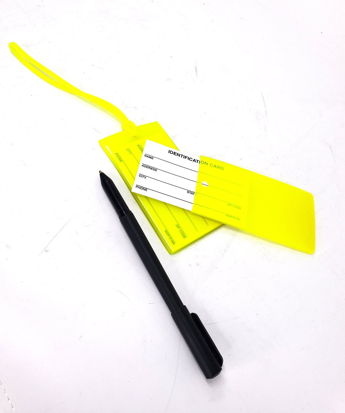 High-Visibility Luggage Tags, Four Neon Cards at 4 by 2.25 Inches - Image 3