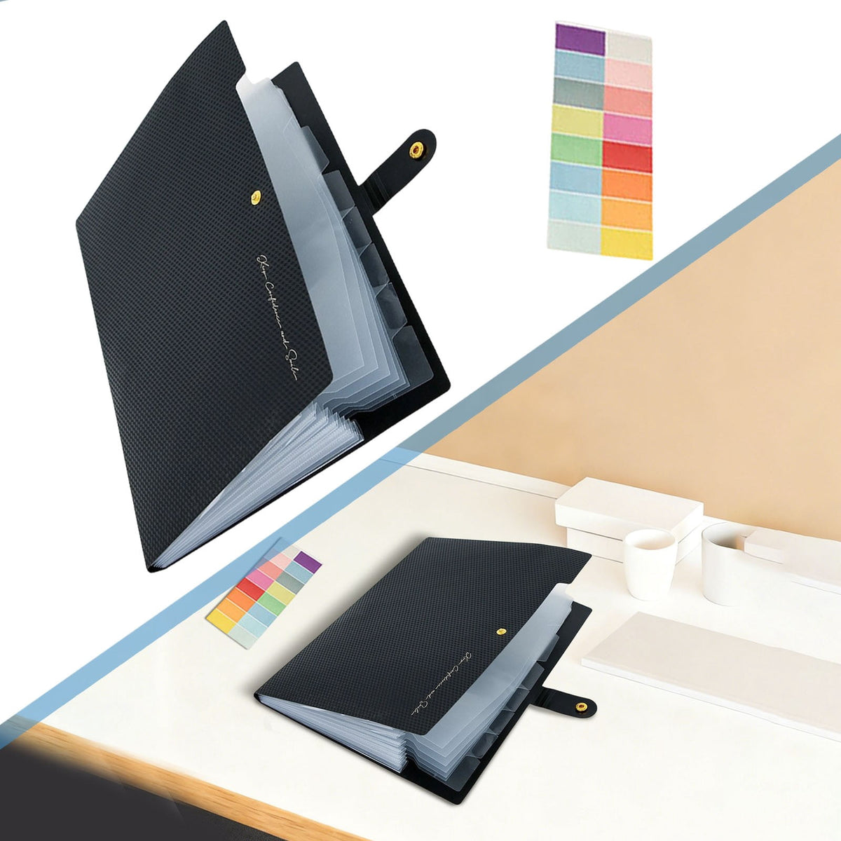 Accordion File Organizer with Eight Pockets, Letter Size at 12.8 by 9.6 Inches - Image 2