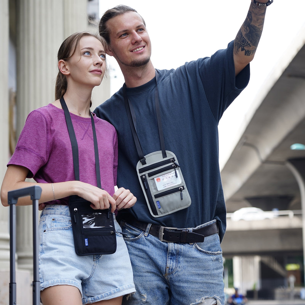 Nylon Passport Wallet with RFID-Blocking Lining and Water-Resistant Shell - Image 6