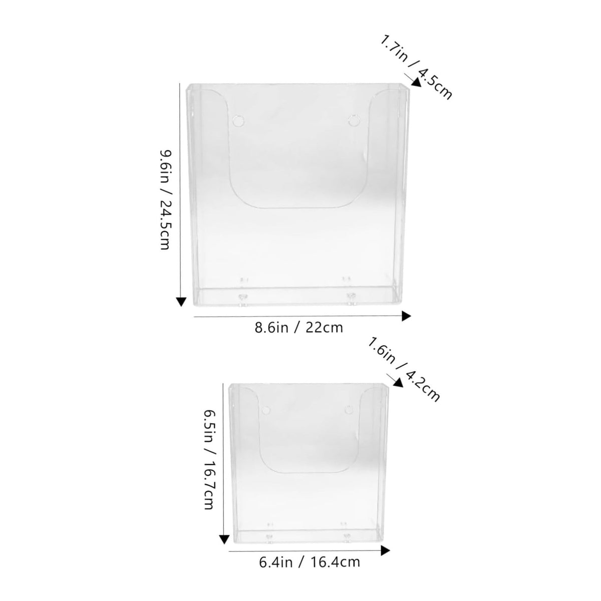 Wall-Mounted Acrylic File Pocket, A5 Size with Self-Adhesive Fixing - Image 3