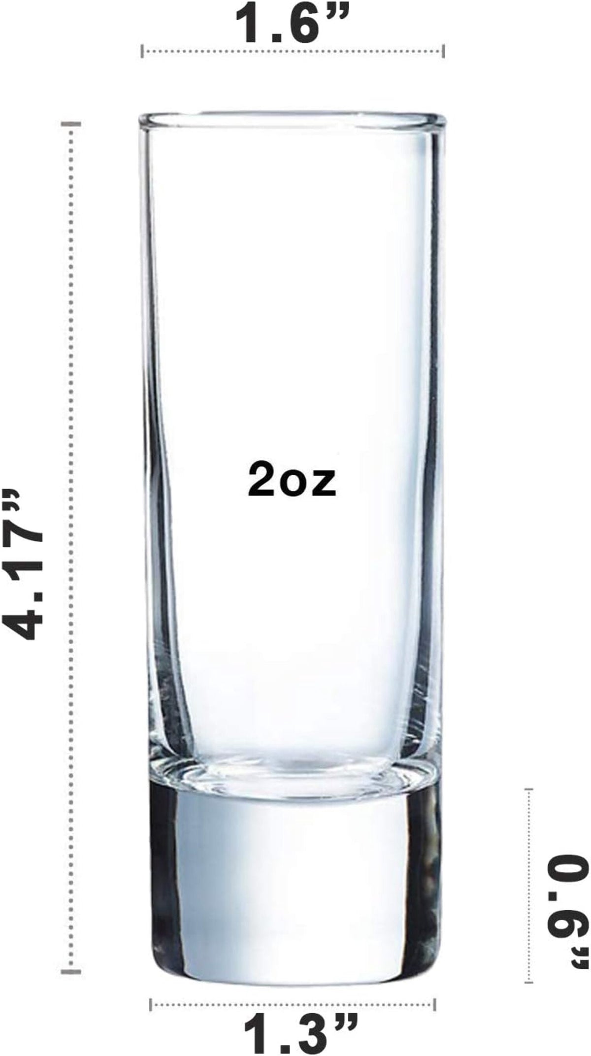 Tall Shot Glasses, 2.2-Ounce Lead-Free Set with Weighted Bases - Image 5