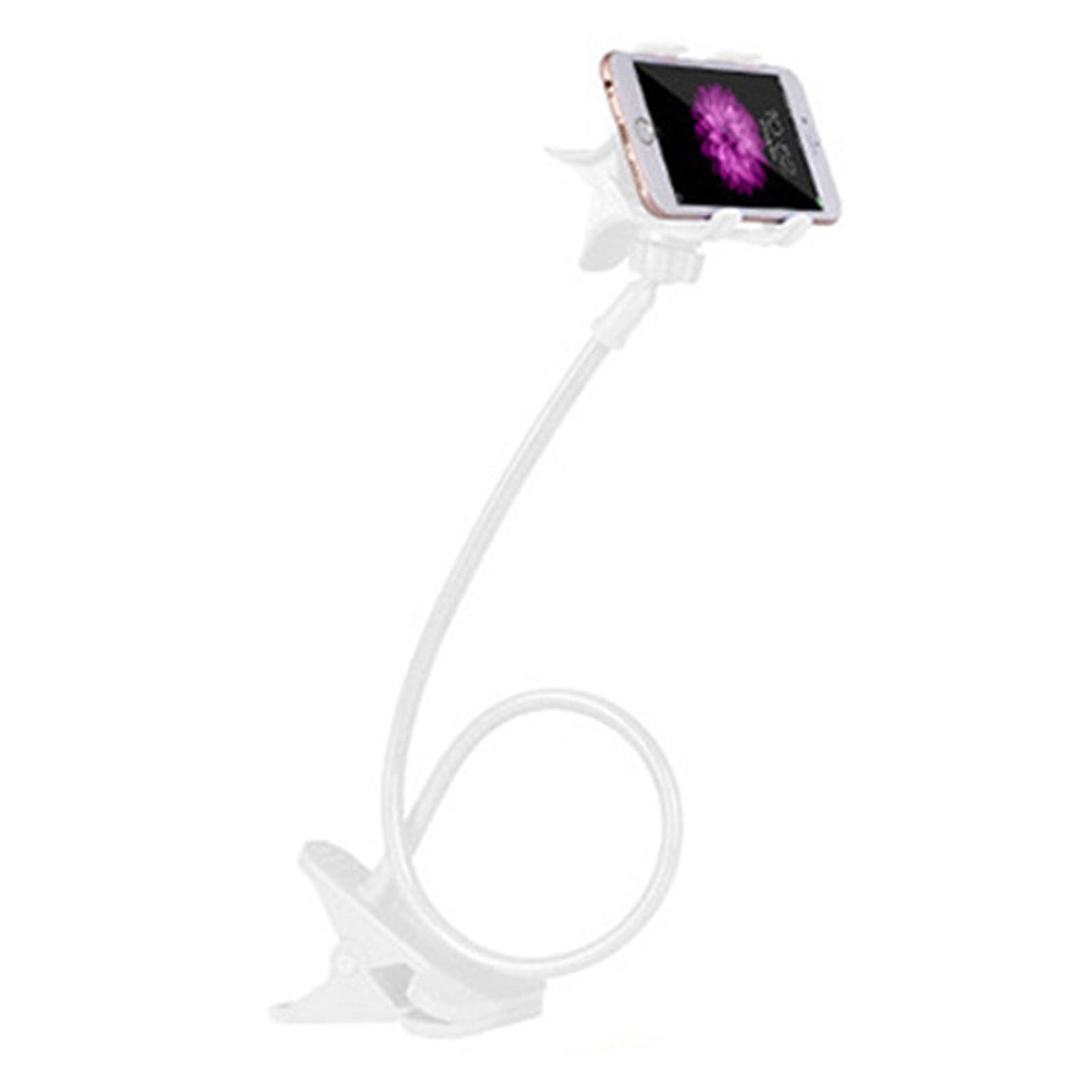 Overhead Phone Clamp with 29.5-Inch Gooseneck Arm and 360-Degree Head