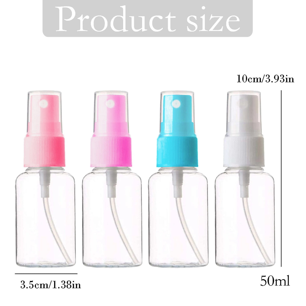Fine-Mist Travel Spray Bottles, Four 30 ml Refillable Containers - Image 3