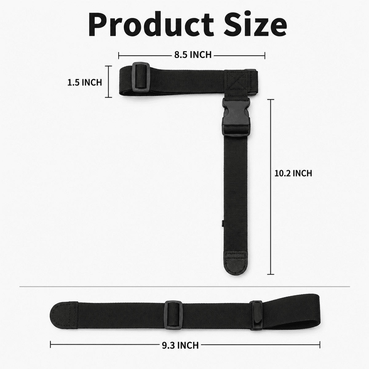 Adjustable Add-a-Bag Luggage Straps, Two Nylon Belts with Double Buckles - Image 6