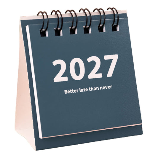 Standing Desk Calendar with Writable Pages and Twin-Wire Binding
