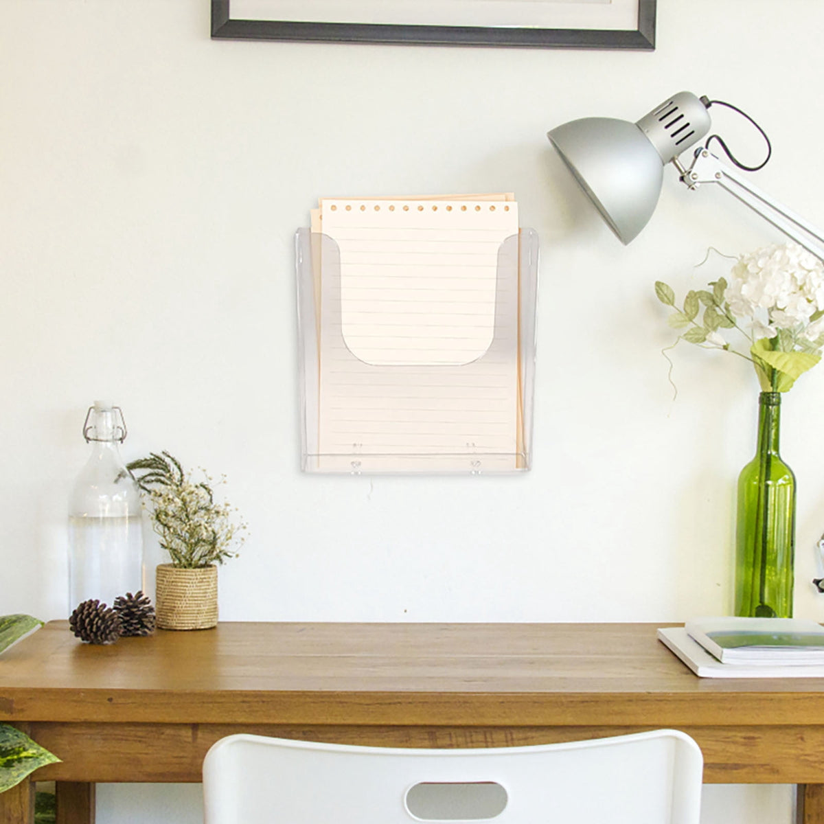 Wall-Mounted Acrylic File Pocket, A5 Size with Self-Adhesive Fixing - Image 6