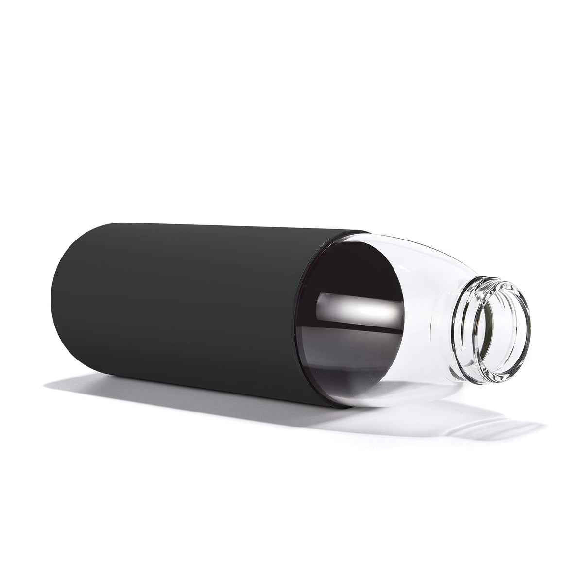 Borosilicate Glass Water Bottle, 500 ml with Bamboo Lid and Sleeve - Image 2