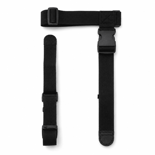 Adjustable Add-a-Bag Luggage Straps, Two Nylon Belts with Double Buckles