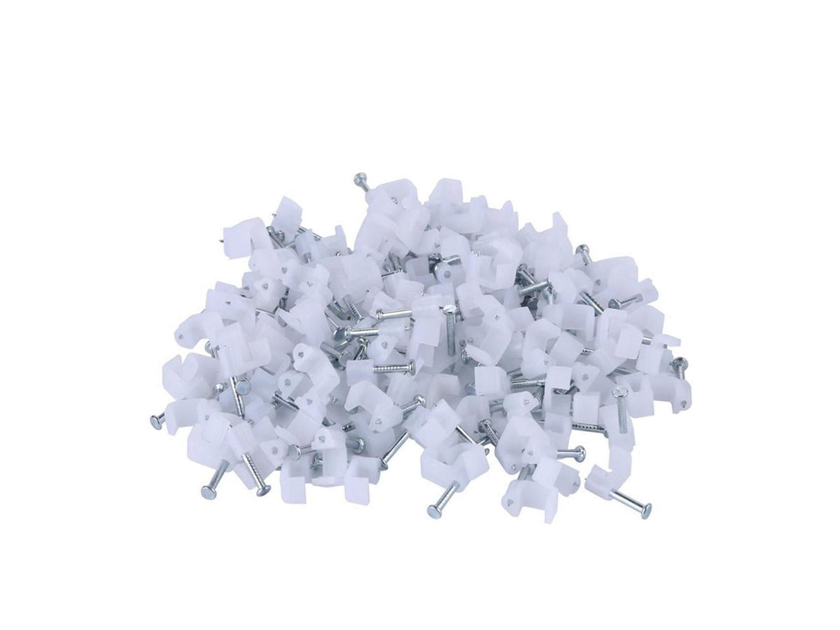 Flat Cable Nail Clips, 100-Piece Set for 8 by 5 mm Ethernet Runs - Image 5