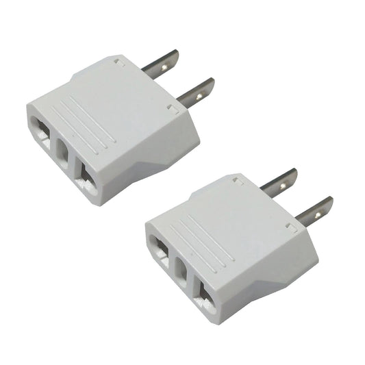 European to US Plug Adapters, Four-Pack of Two-Pin Converters
