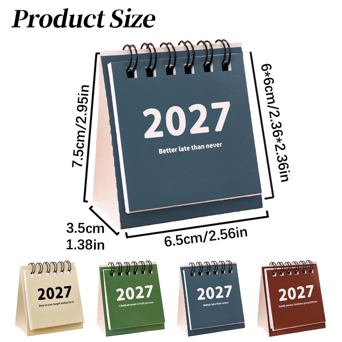 Standing Desk Calendar with Writable Pages and Twin-Wire Binding - Image 3