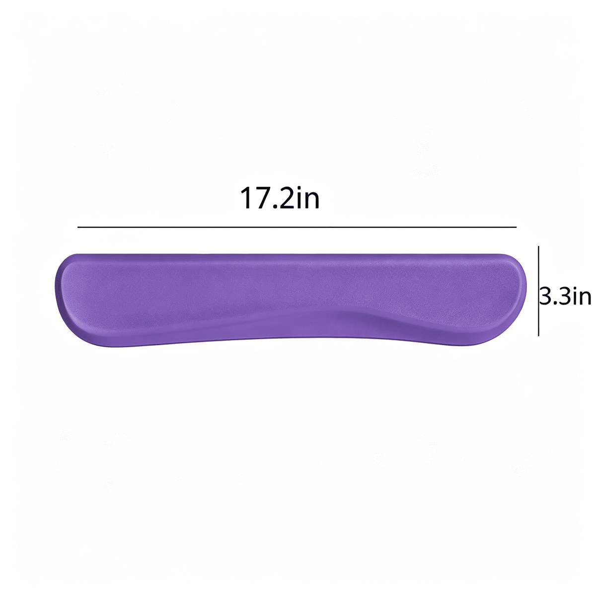 Memory Foam Keyboard Wrist Rest in Wipe-Clean Grey - Image 2