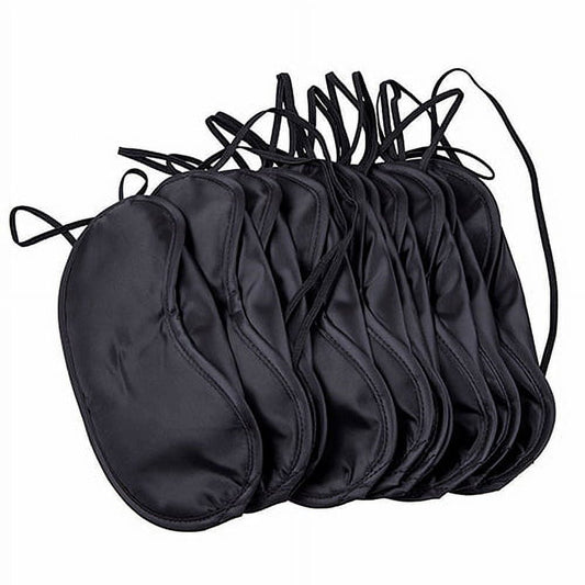 Sleep Eye Masks, Ten-Pack of Lightweight Polyester Shades