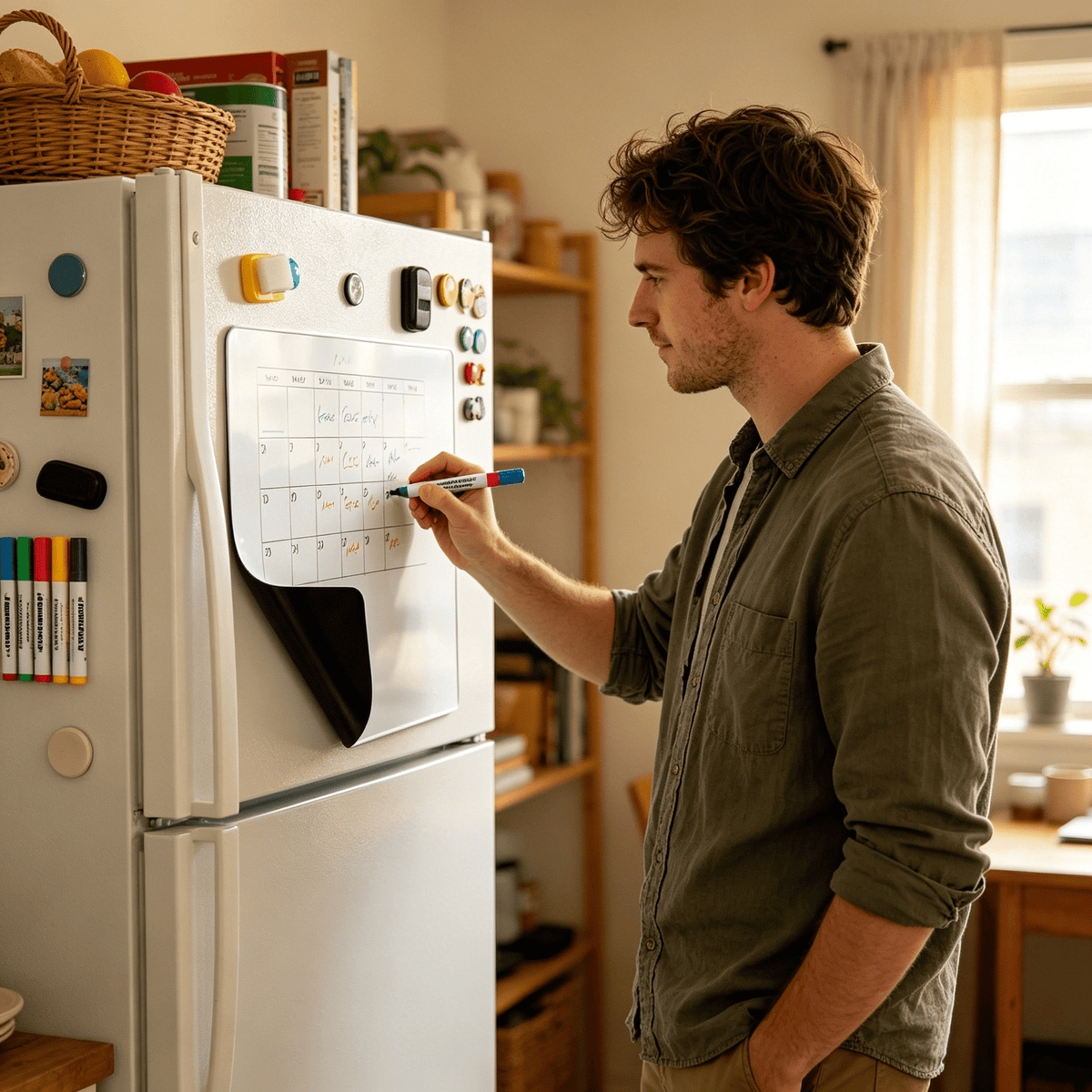 Magnetic Dry-Erase Board Sheet, 12 by 8 Inches for Fridge or Cabinet - Image 5